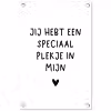 Quotes - Een speciaal plekje in mijn hart - Spreuken tuinposter los doek klein -3d