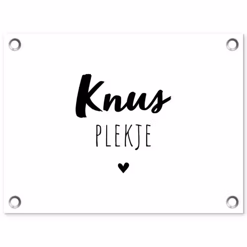 Quotes - Knus plekje - Tuin - Tekst tuinposter los doek klein -3d