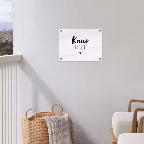 Quotes - Knus plekje - Tuin - Tekst tuinposter los doek klein -sfeer8