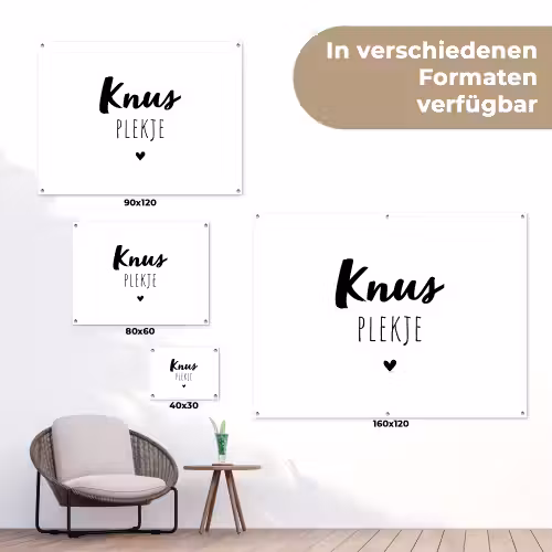 Quotes - Knus plekje - Tuin - Tekst tuinposter los doek klein -Xsfeer9_DE