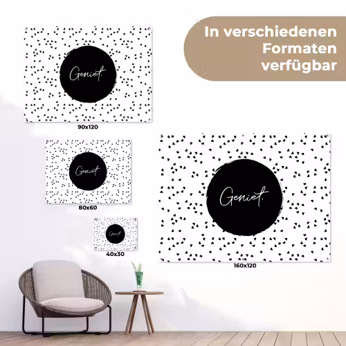 Quotes - Geniet - Zomer - Tekst tuinposter los doek klein -Xsfeer9_DE