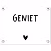 Quotes - Geniet - Spreuken tuinposter los doek klein -3d
