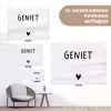 Quotes - Geniet - Spreuken tuinposter los doek klein -Xsfeer9_DE