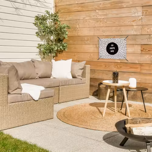Quotes - Gelukkig - Tekst - Oh happy day tuinposter los doek klein -sfeer4