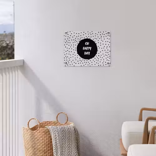 Quotes - Gelukkig - Tekst - Oh happy day tuinposter los doek klein -sfeer8