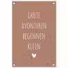 Quotes - Grote avonturen beginnen klein - Spreuken tuinposter los doek klein -3d