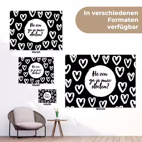 Quotes - Hé zon, ga je mee stralen? - Tekst - Zon - Zomer tuinposter los doek klein -Xsfeer9_DE