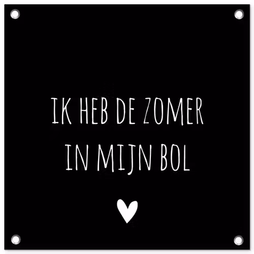 Quotes - Ik heb de zomer in mijn bol - André Hazes - Spreuken tuinposter los doek klein -3d