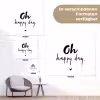 Quotes - Oh happy day - Spreuken - Geluk tuinposter los doek klein -Xsfeer9_DE