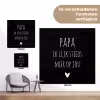 Quotes - Papa ik lijk steeds meer op jou - Stef Bos - Papa - Spreuken tuinposter los doek klein -Xsfeer9_DE