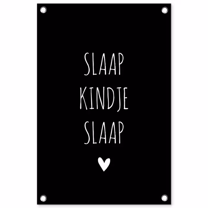 Quotes - Slaap kindje slaap - Spreuken tuinposter los doek klein -3d