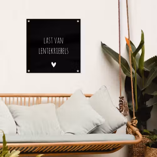 Quotes - Spreuken - Lentekriebels tuinposter los doek klein -sfeer7