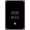 Quotes - Spreuken - Hakuna matata tuinposter los doek klein -3d