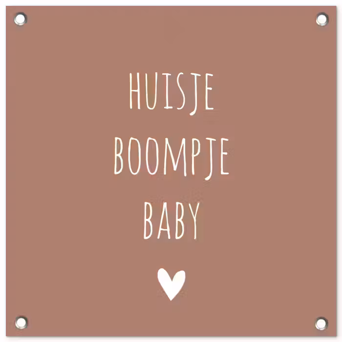 Quotes - Spreuken - Huisje boompje beestje tuinposter los doek klein -3d