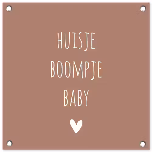Quotes - Spreuken - Huisje boompje beestje tuinposter los doek klein -3d