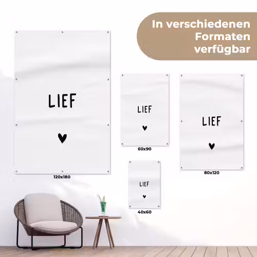 Quotes - Lief - Spreuken tuinposter los doek klein -Xsfeer9_DE