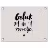 Quotes - Tekst - Geluk zit in 't zonnetje - Zomer tuinposter los doek klein -3d