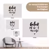 Quotes - Tekst - Geluk zit in 't zonnetje - Zomer tuinposter los doek klein -Xsfeer9_DE