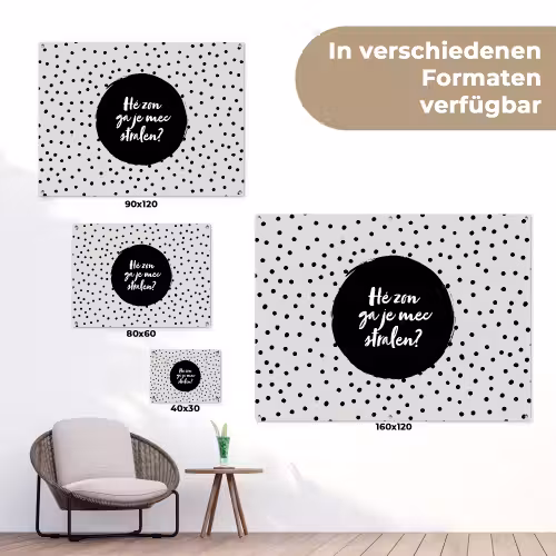 Quotes - Tekst - Hé zon ga je mee stralen? - Zon tuinposter los doek klein -Xsfeer9_DE
