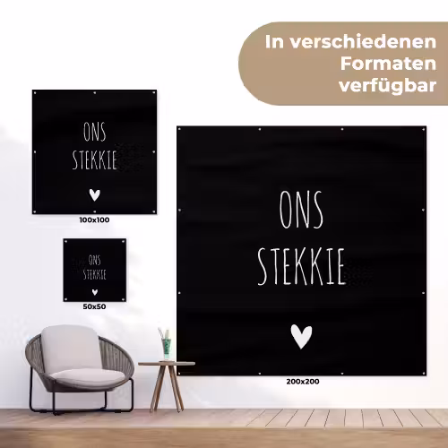 Quotes - Stekkie - Ons stekkie tuinposter los doek klein -Xsfeer9_DE