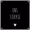 Quotes - Stekkie - Ons stekkie tuinposter los doek klein -3d