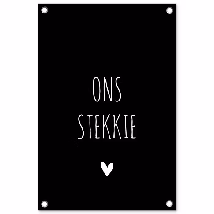 Quotes - Ons stekkie - Spreuken tuinposter los doek klein -3d