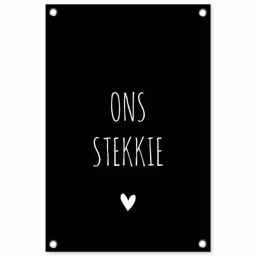 Quotes - Ons stekkie - Spreuken tuinposter los doek klein -3d