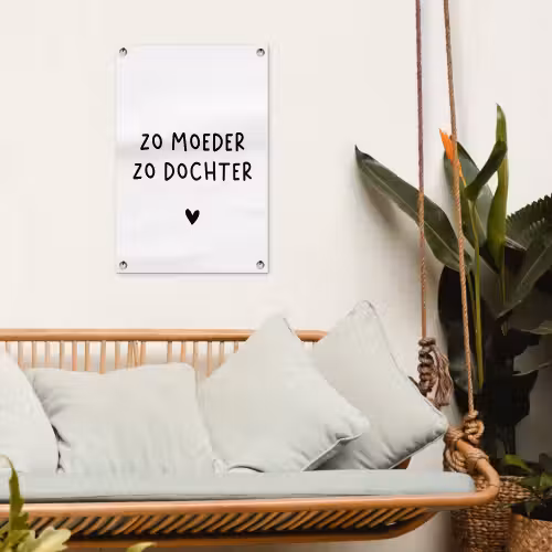 Quotes - Zo moeder zo dochter - Mama - Dochter - Spreuken tuinposter los doek klein -sfeer7