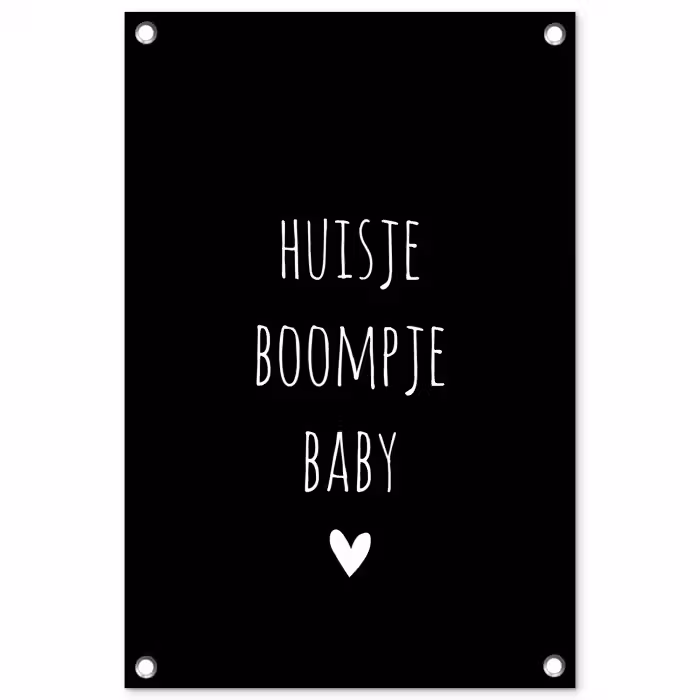 Quotes - Huisje boompje baby - Spreuken tuinposter los doek klein -3d