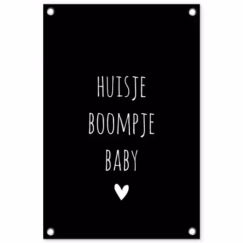 Quotes - Huisje boompje baby - Spreuken tuinposter los doek klein -3d