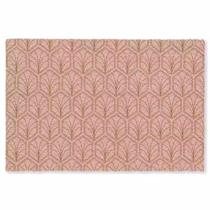 Fußmatte - Lachsrosa - Muster - Geometrisch