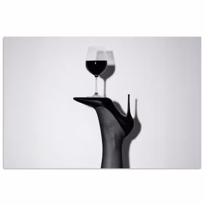 Poster - Absatz - Wein - Minimalistisch - Schwarz