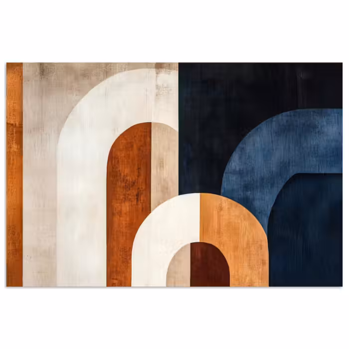 Poster - Abstrakt - Formen - Dunkelblau
