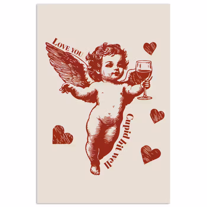 Poster - Amor - Herzen - Rot - Klassisch