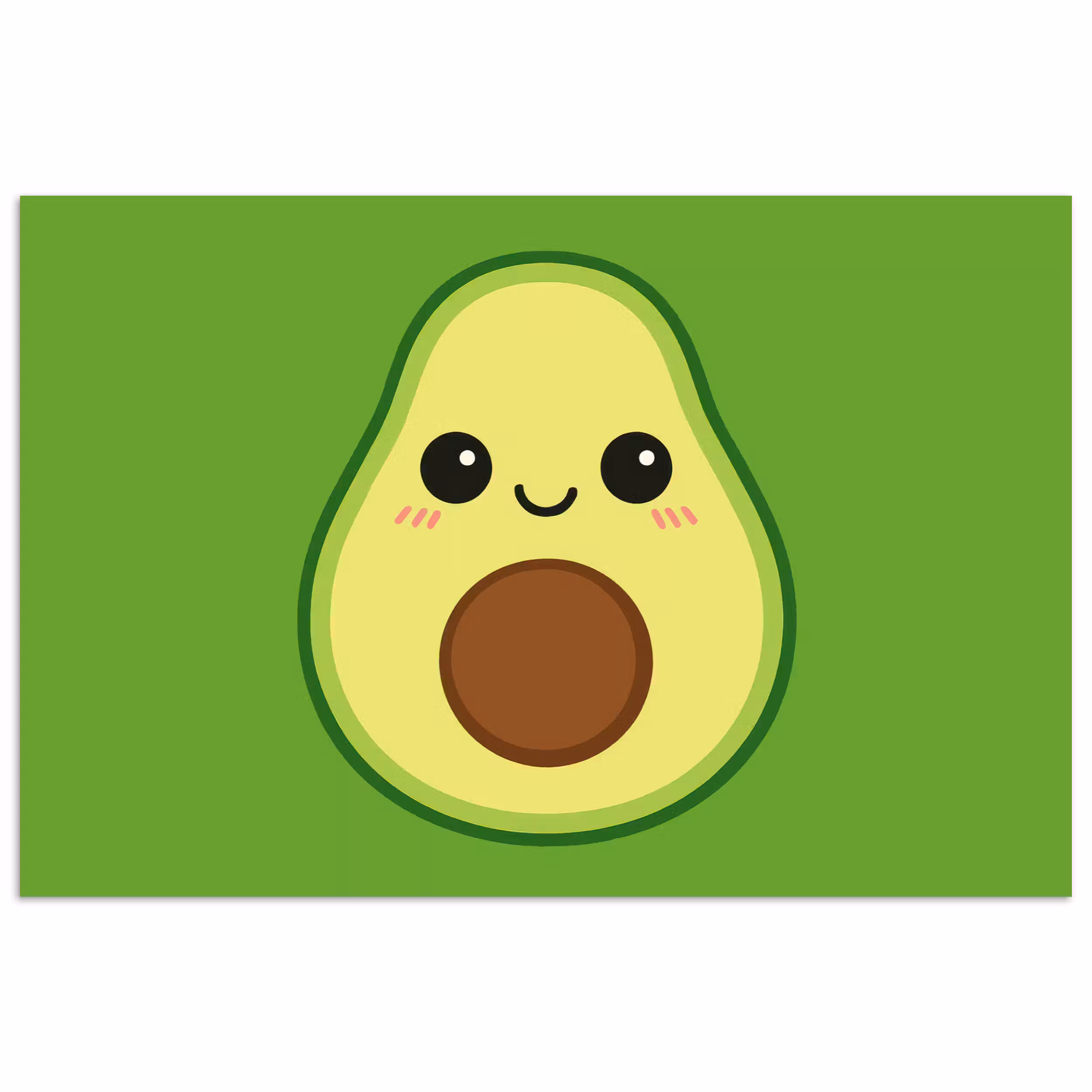 Poster - Avocado - Grün - Verspielt