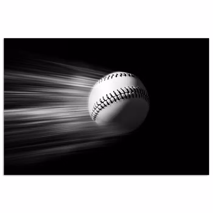 Poster - Baseball - Weiß - Fliegen