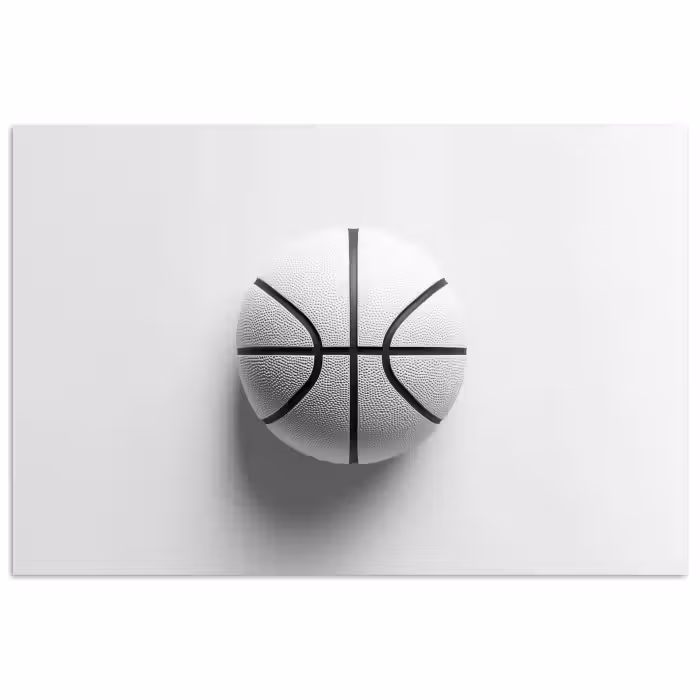 Poster - Basketball - Weiß - Schatten - Linien