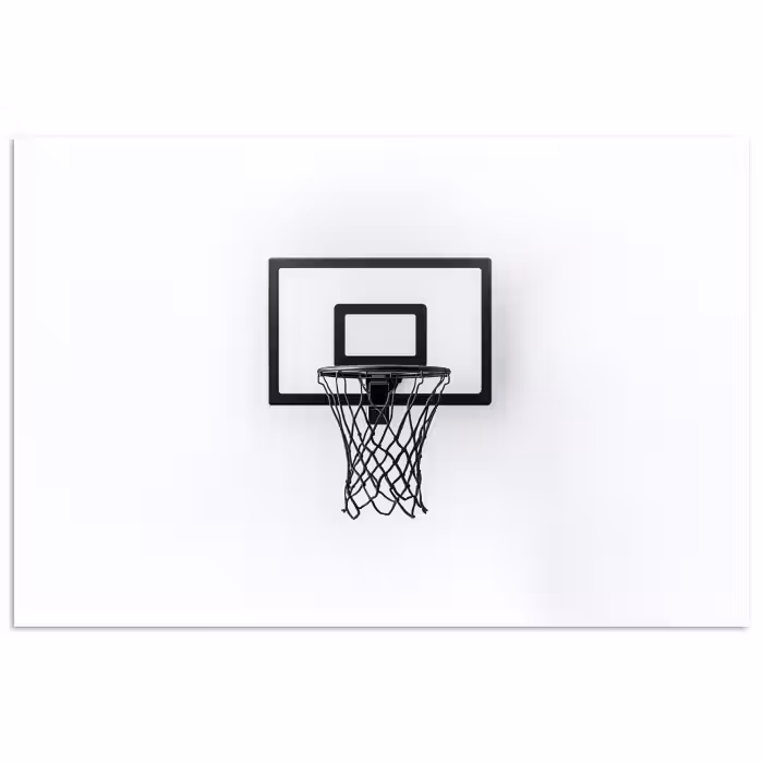 Poster - Basketballbrett - Minimalistisch - Schwarz