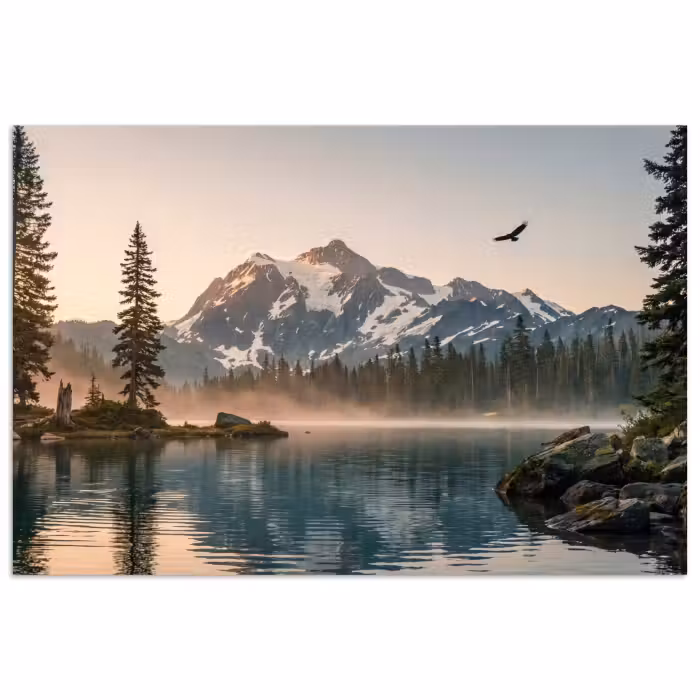 Poster - Berge - Wasser - Bäume