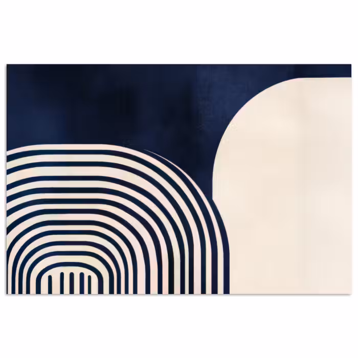 Poster - Dunkelblau - Abstrakt - Linien