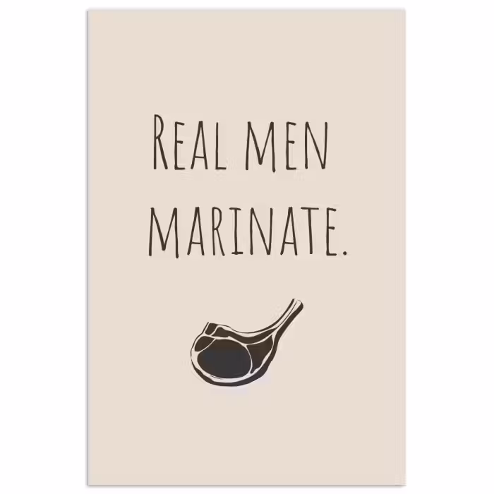 Poster - Fleisch - Minimalistisch - Beige - Zitat