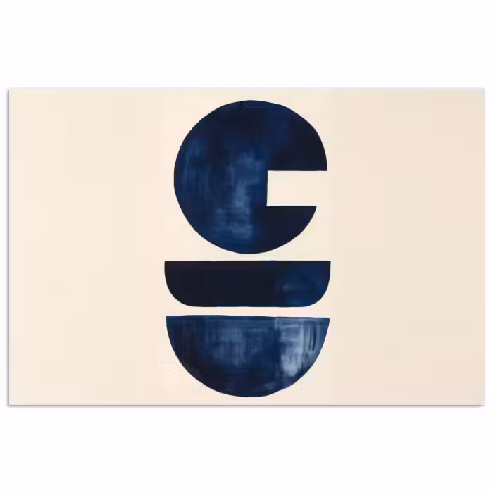 Poster - Formen - Blau - Abstrakt