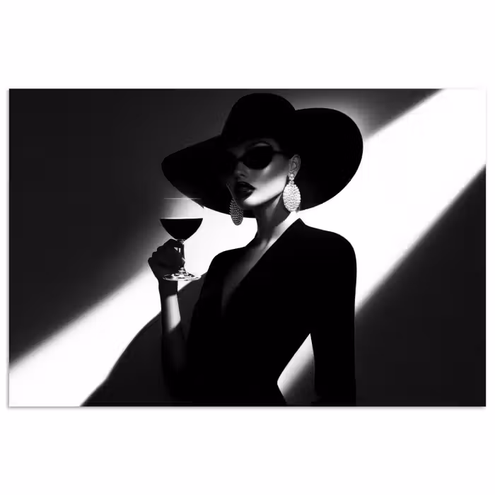 Poster - Frau - Wein - Chic