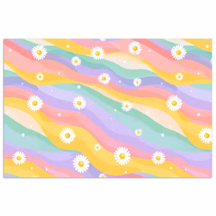 Poster - Gänseblümchen - Bunt - Pastell