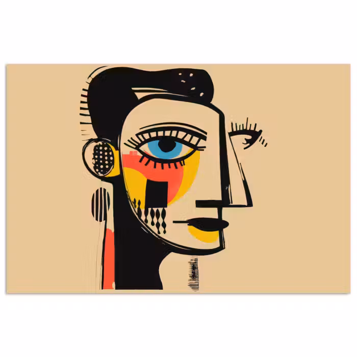 Poster - Geometrisch - Leuchtende Farben - Kubistischer Stil