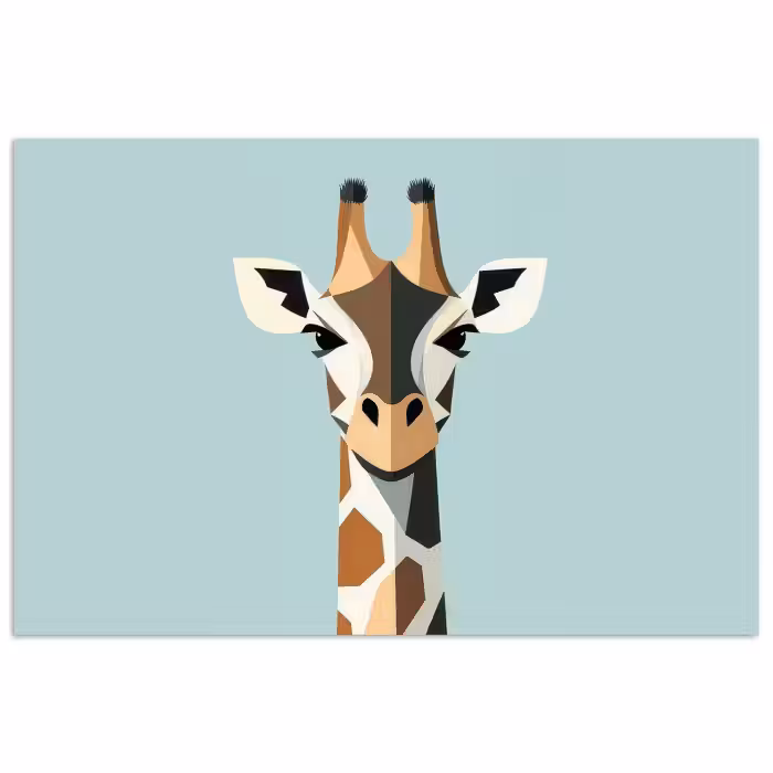 Poster - Giraffe - Illustration - Braun - Minimalistisch