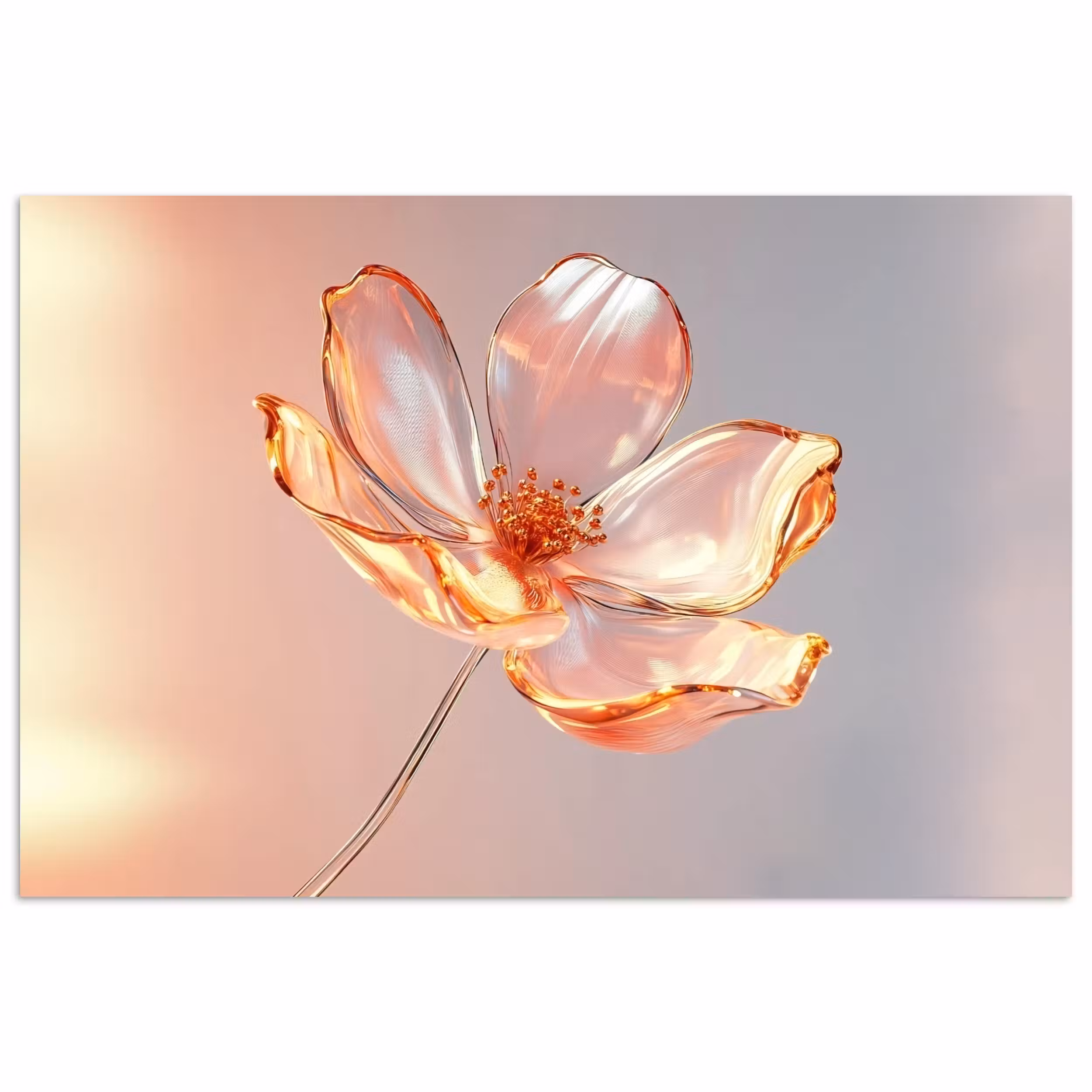 Poster - Gläser - Blume - Rosa