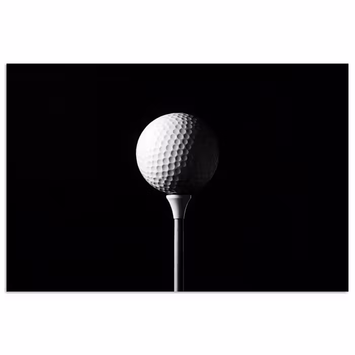 Poster - Golfball - Minimalistisch - Weiß