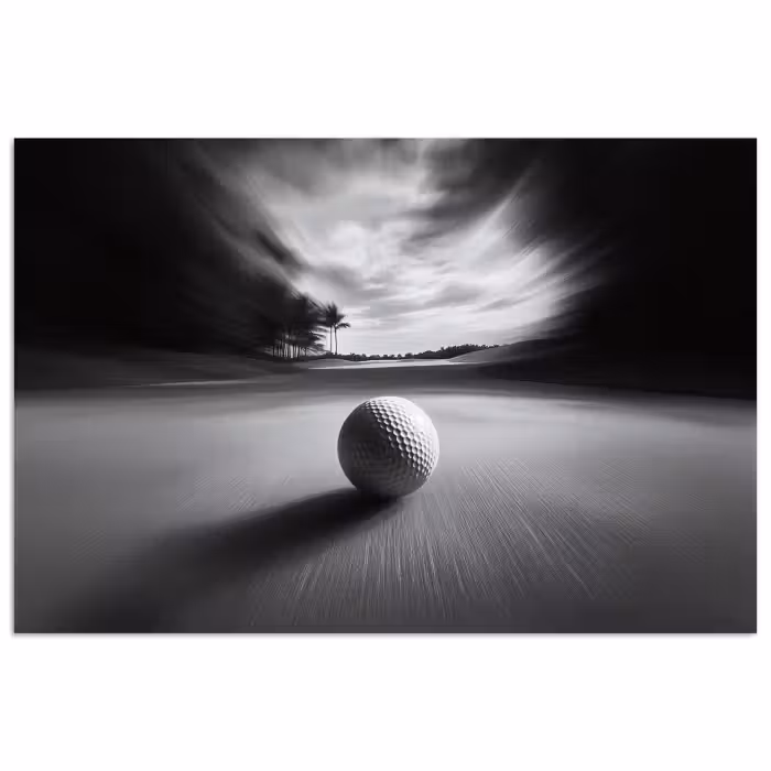 Poster - Golfball - Unscharf - Schwarz