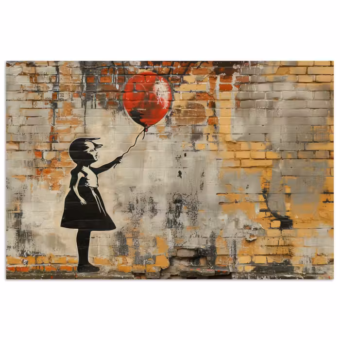 Poster - Graffiti - Banksy - Mädchen - Straßenkunst